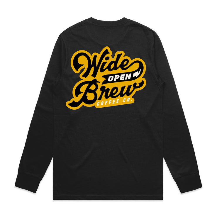 The Cursive Wide Open Long Sleeve Tee