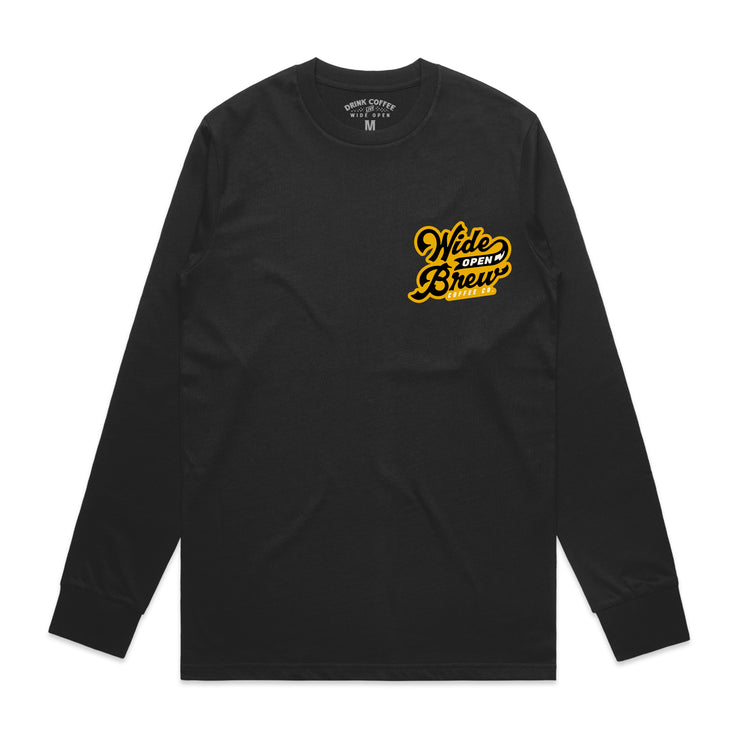 The Cursive Wide Open Long Sleeve Tee