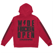 Wide Freaking Open Heavyweight Hoodie – Red Edition