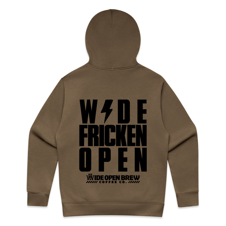 Wide Fricken Open Relax Hoodie - Walnut