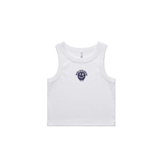 Women's Smiley Organic Rib Crop Tee