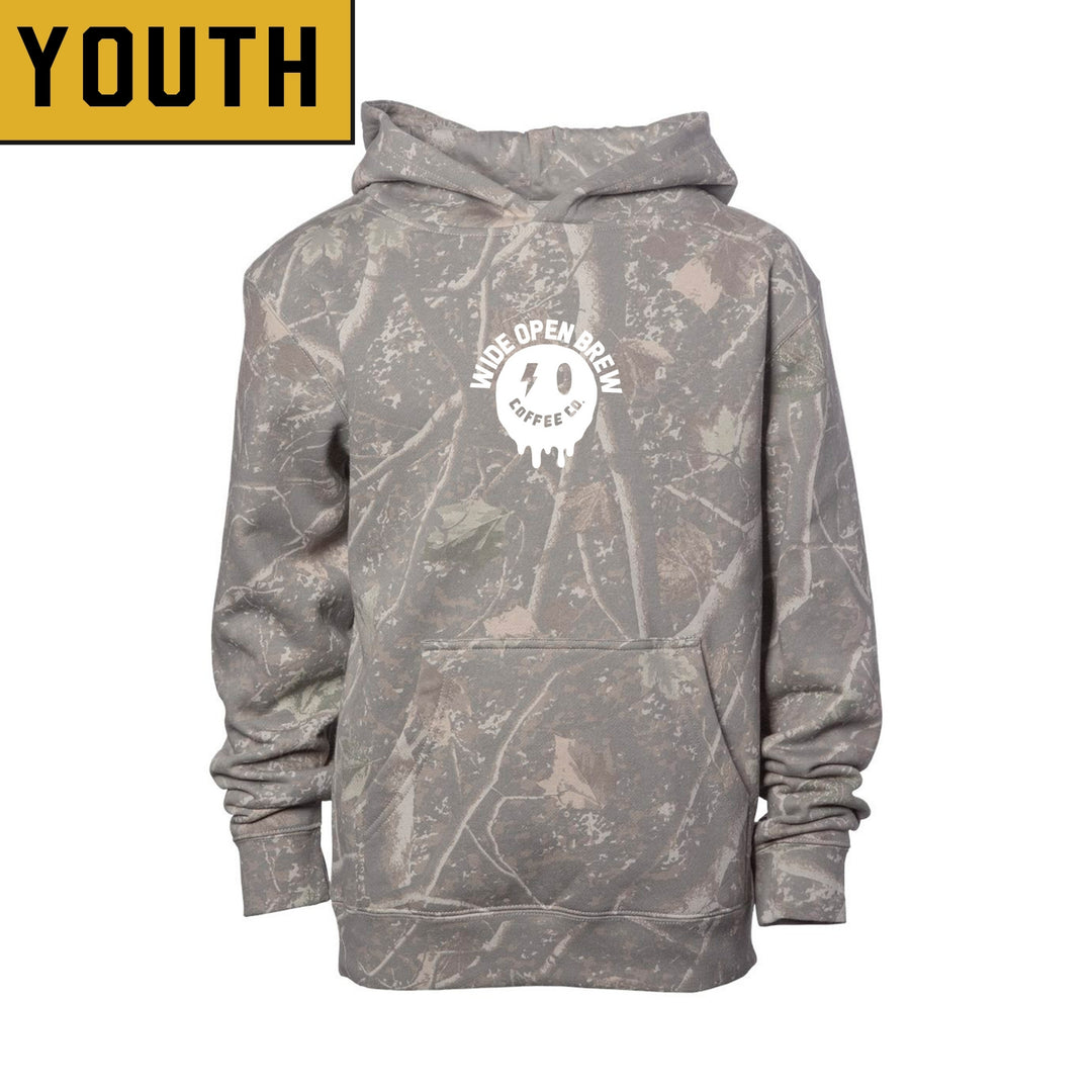 YOUTH Deadwood Camo – Wide Fricken Open Hoodie (SHIPS IN 2-3 WEEKS
