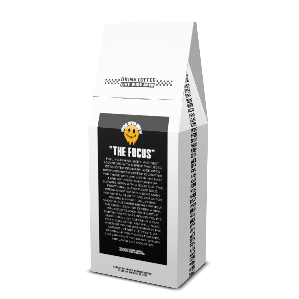 The Focus - Functional Mushroom Medium Roast – Wide Open Brew